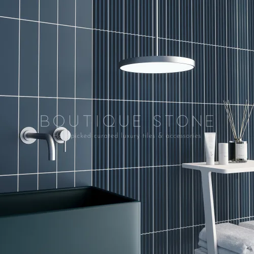 Finley Fluted Blue Wall Tile