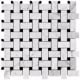 Carrara Marble Mosaic Basketweave