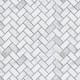 Carrara Marble Mosaic Herringbone