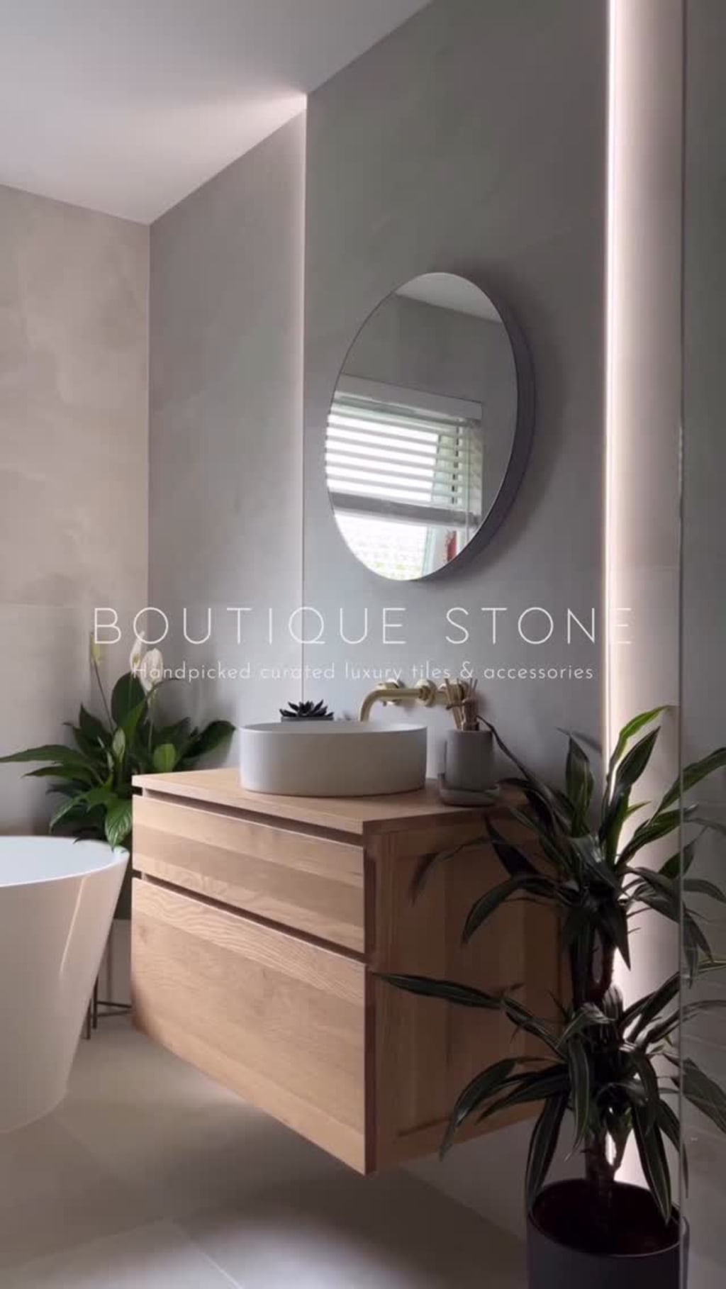 Hot summer days start and end best with a refreshing shower

This bathroom features Boutique Stone’s Priory White porcelain tiles marked by its crisp white tones and subtle salt crystal features

Beautifully designed by @terry.alexander.1 and built by @bespokebathrooms_