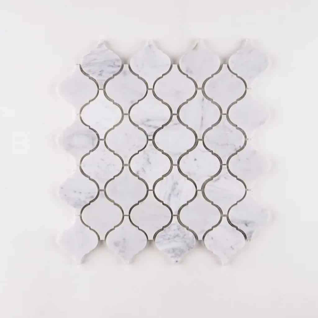 Carrara Marble Mosaics Arabesque