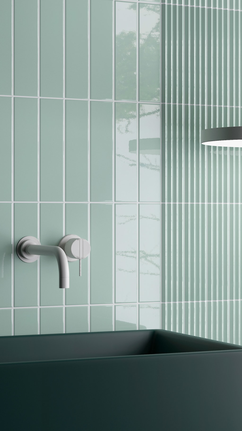 Finley Fluted Aloe Wall Tile