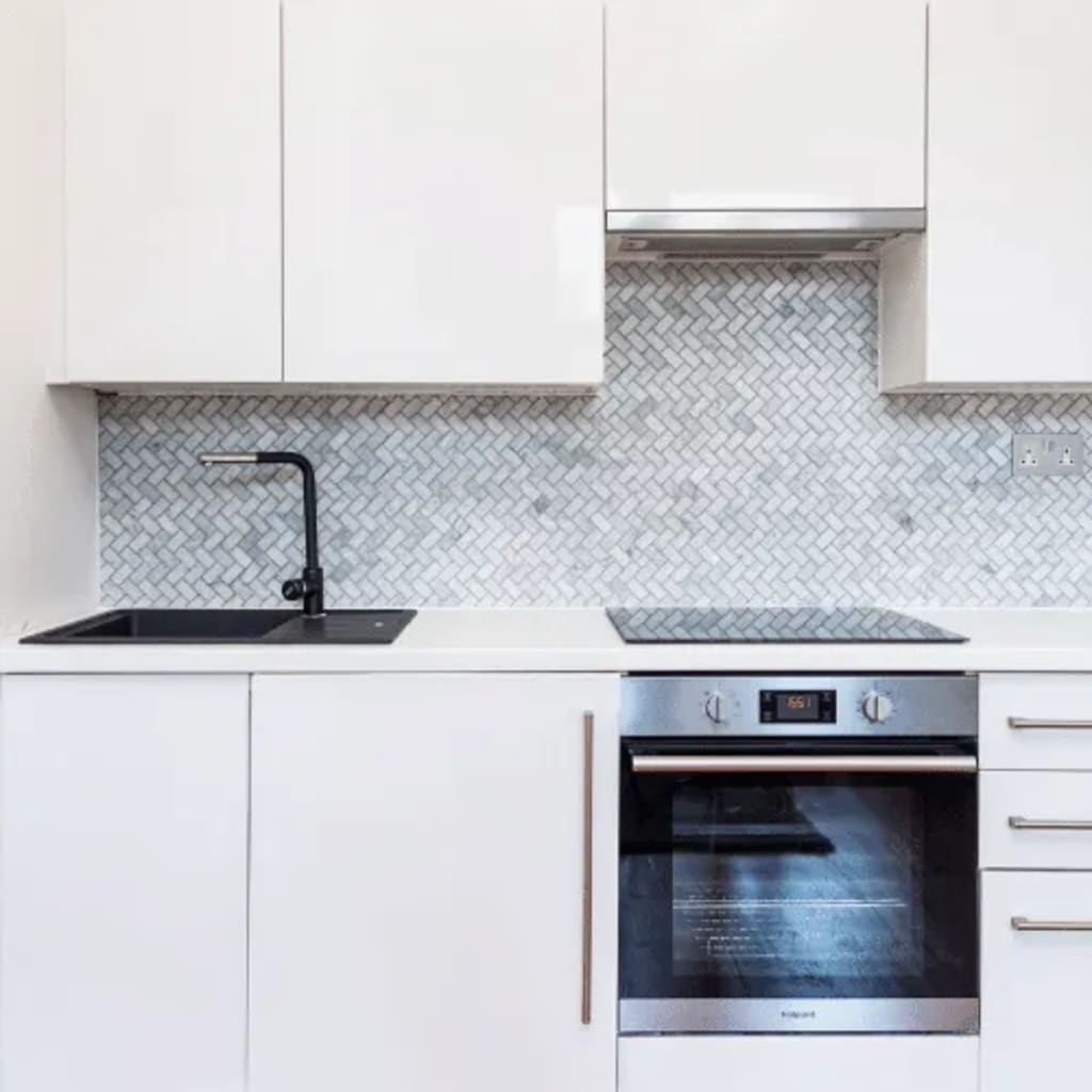Carrara Marble Mosaics Arabesque