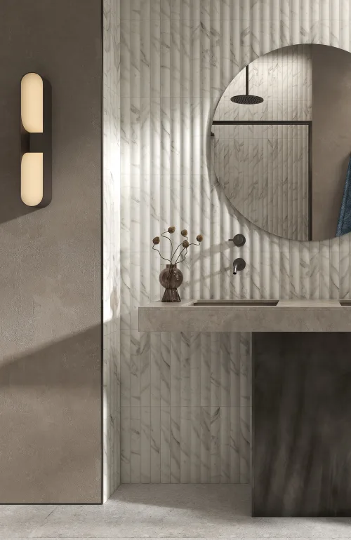 Cera Fluted Carrara Marble