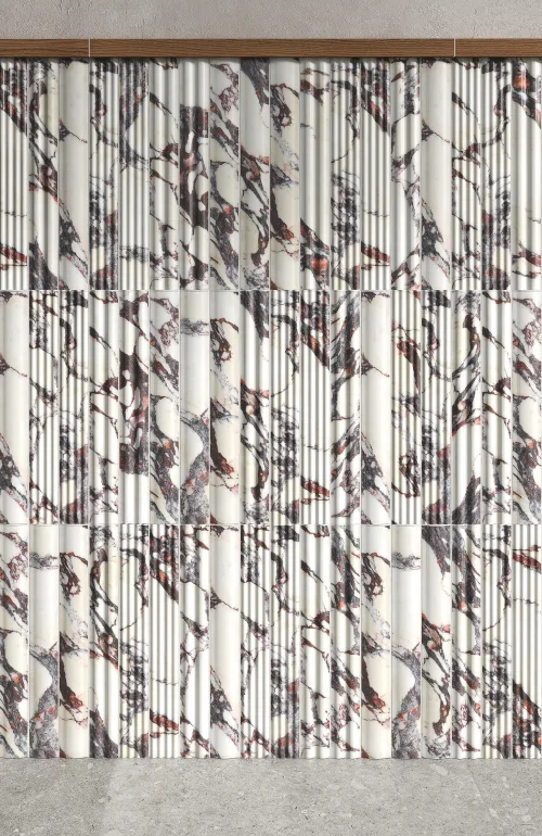 Cera Fluted Violet Marble