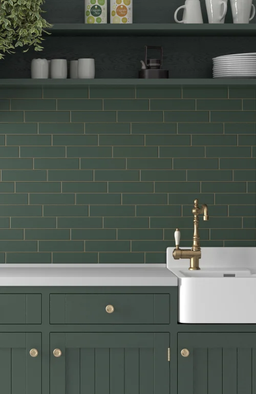 Finley Flat Green Wall Tile
