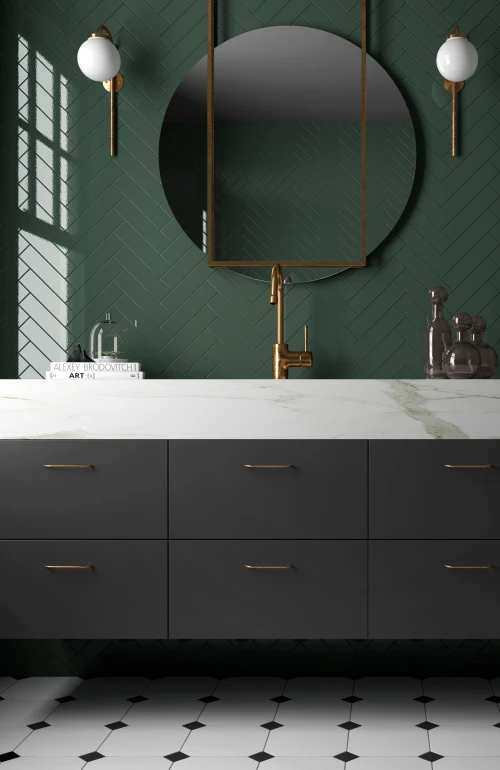 Finley Flat Green Wall Tile