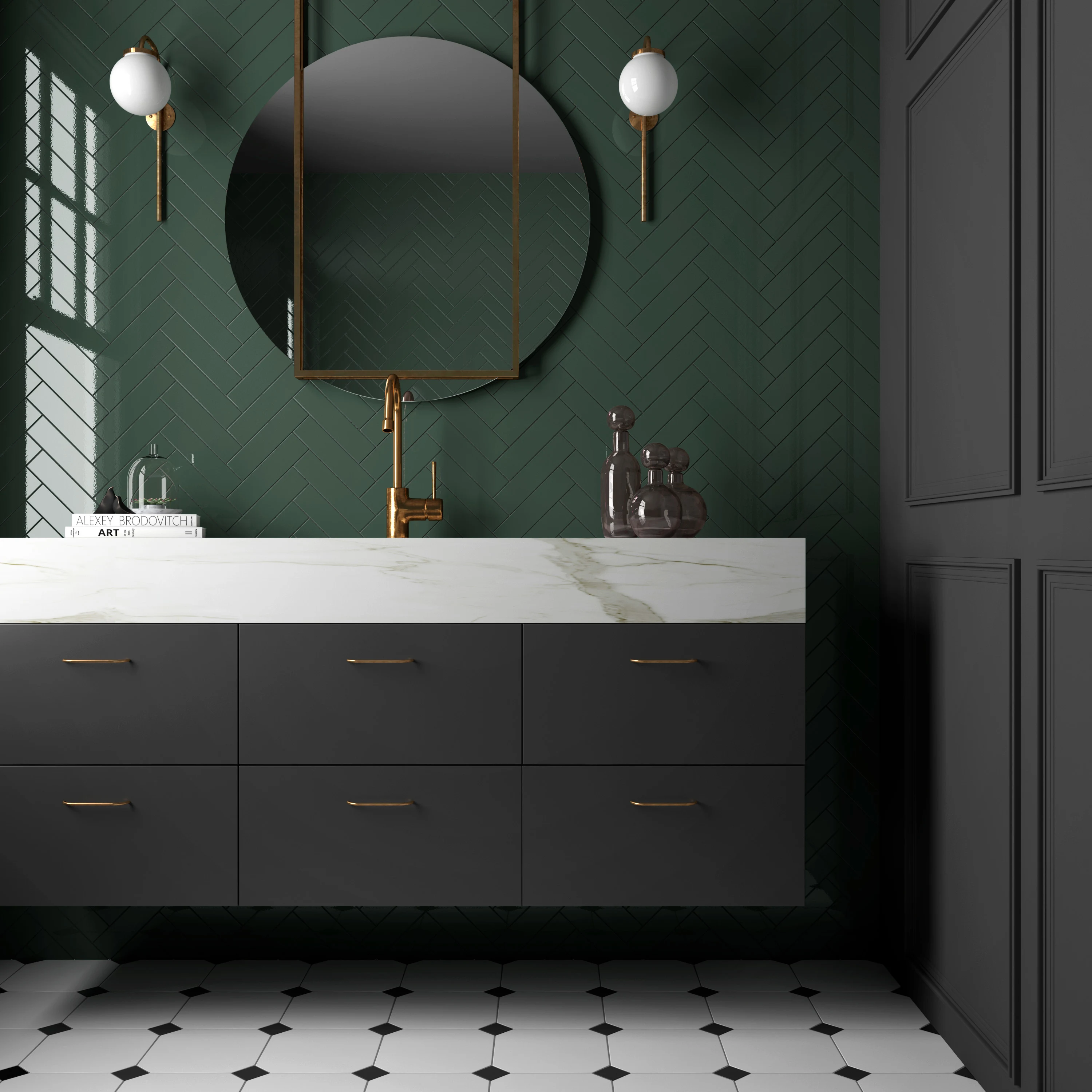 Finley Flat Green Wall Tile