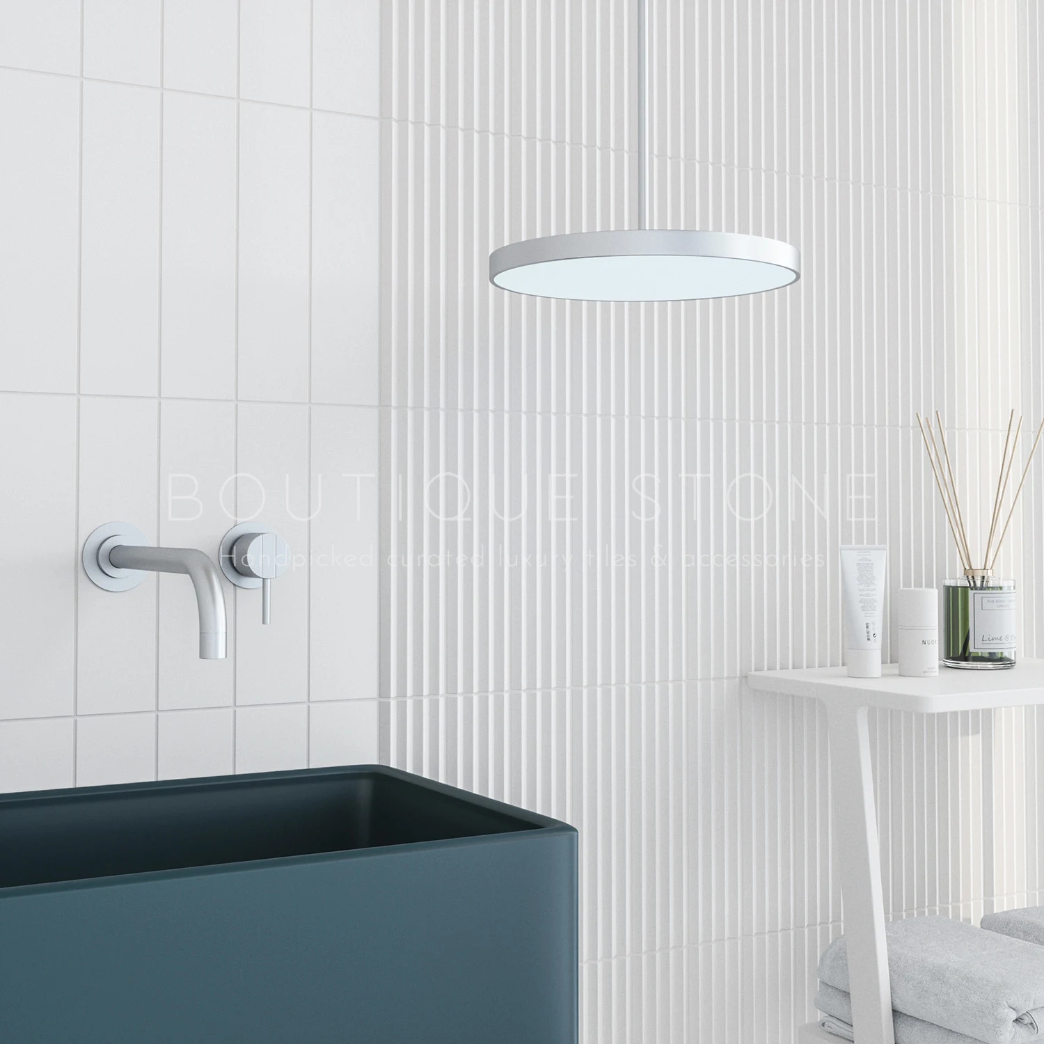 Finley Fluted White Wall Tile