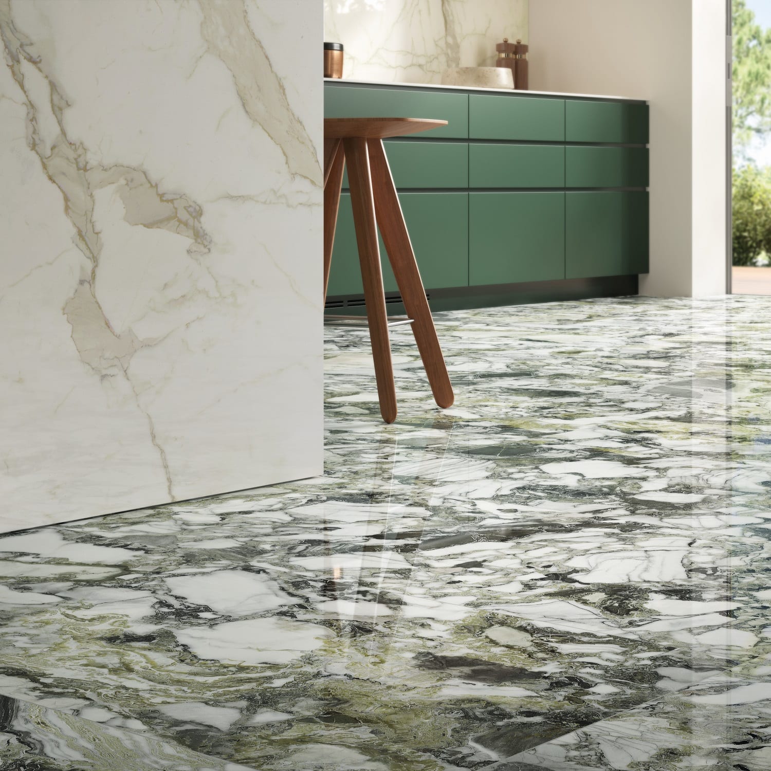 Liolae Green Marble Porcelain