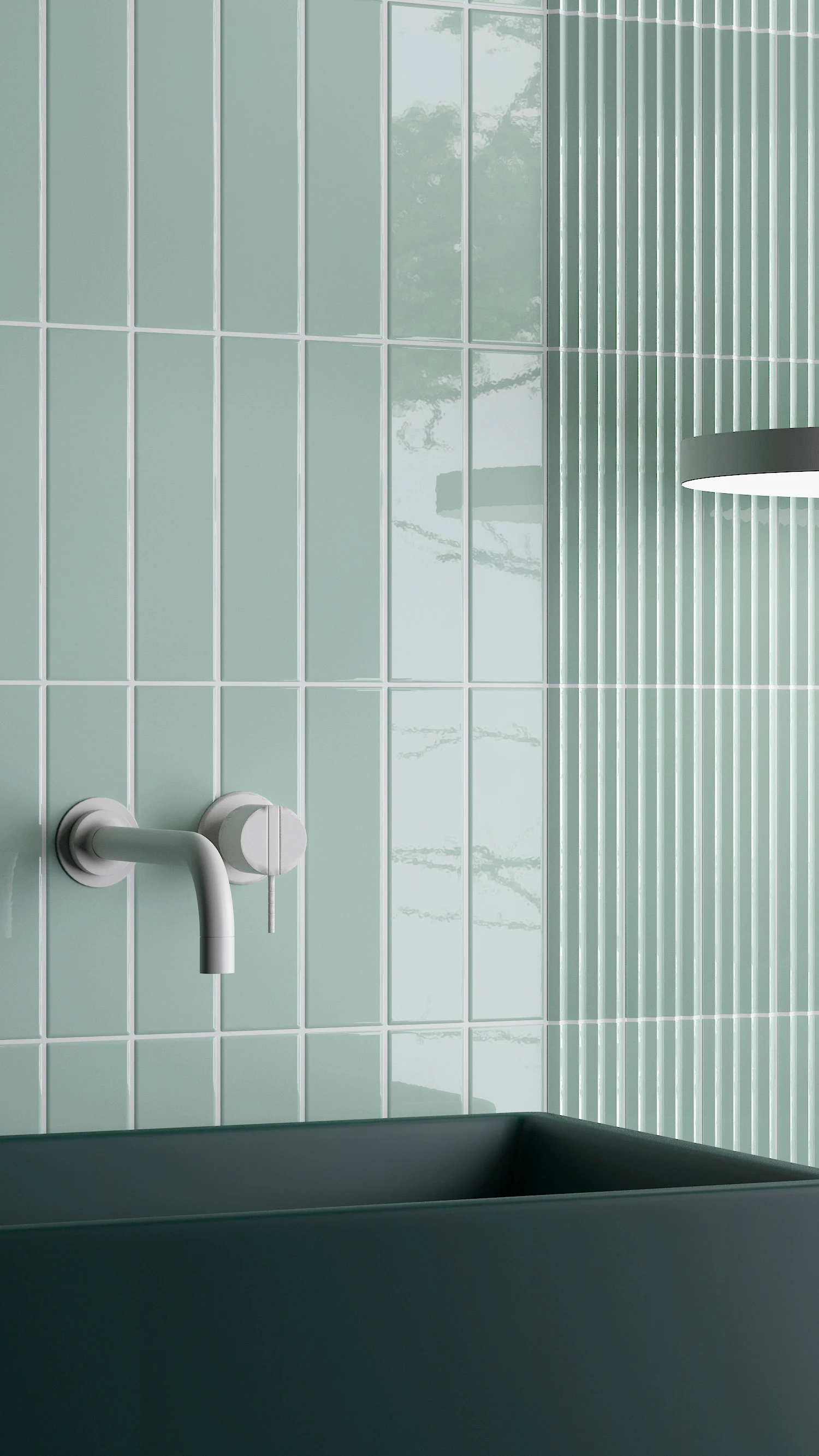 Finley Fluted Aloe Wall Tile