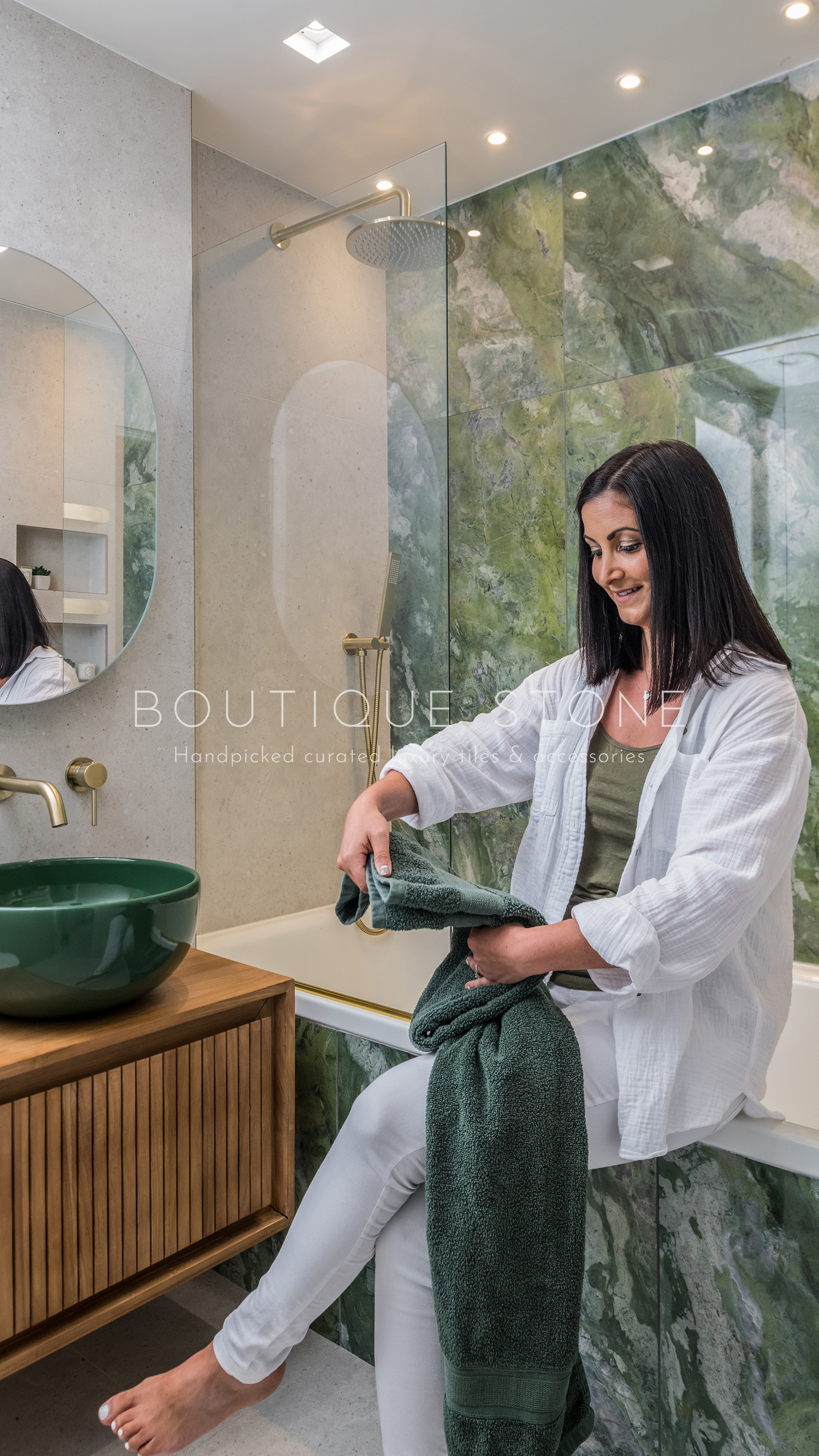 Green Tiles for Bathrooms and Modern Interiors